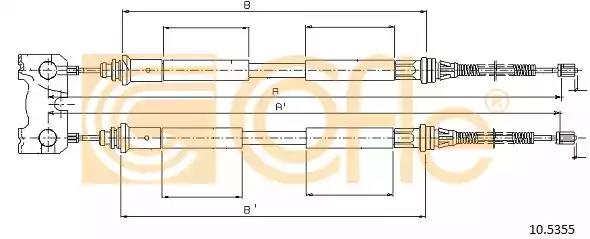 Трос стояночная тормозная система 105355 COFLE