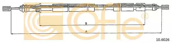 Трос стояночная тормозная система 106026 COFLE