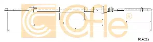 Тросовий привод, стоянкове гальмо 106212 COFLE