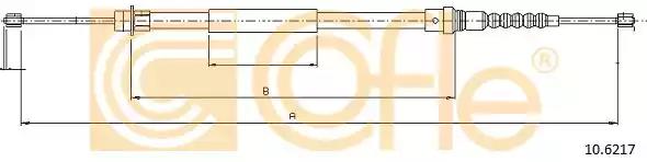 Трос стояночная тормозная система 106217 COFLE
