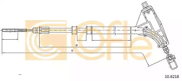 Трос стояночная тормозная система 106218 COFLE