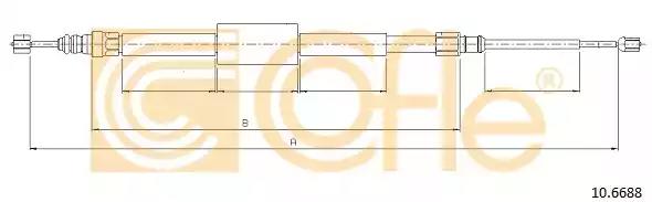 Трос стояночная тормозная система 106688 COFLE