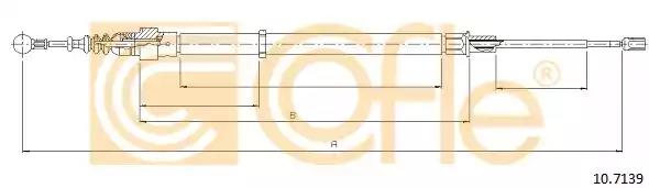 Трос ручних гальм skoda fabia vw polo 12-19 02- 107139 COFLE