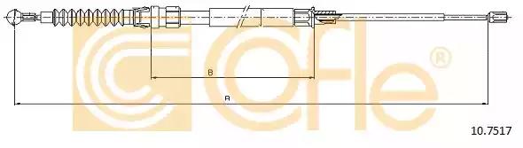 Трос стояночная тормозная система 107517 COFLE