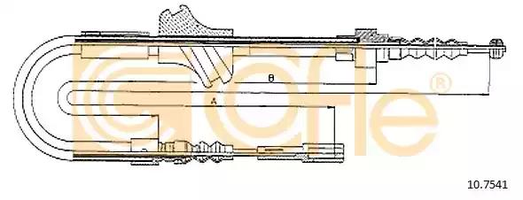 Трос ручних гальм лівий диск audi 80 89-91 107541 COFLE