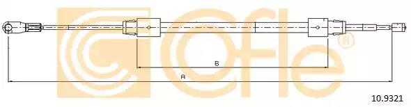 Трос стояночная тормозная система 109321 COFLE