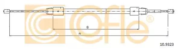 Трос стояночная тормозная система 109323 COFLE