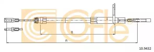 Трос стояночная тормозная система 109432 COFLE