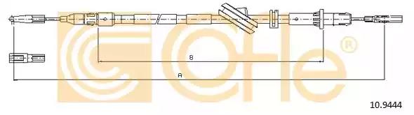 Трос стояночного гальма задн прав mercedes e w211 1.8-6.2 03.02-12.10 109444 COFLE