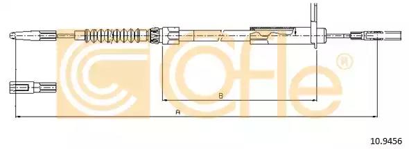 Трос ручного гальма зад.правий mb s-class 99- 978/800mm 109456 COFLE