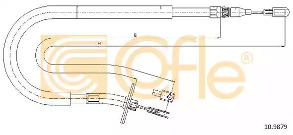 Тросовий привод, стоянкове гальмо 109879 COFLE