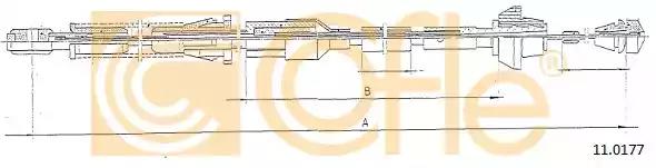 Тросик газа 110177 COFLE