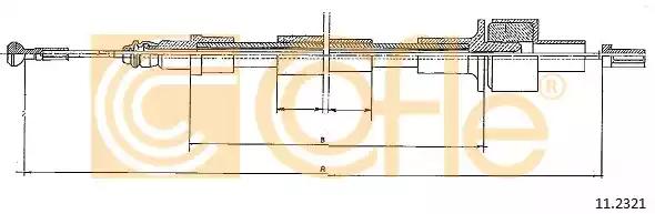 Трос зчеплення ford escortorion -90 112321 COFLE