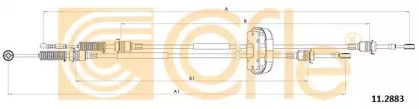 Трос ступенчатая коробка передач 112883 COFLE