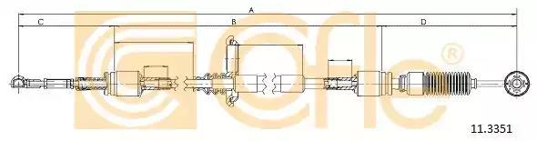 Трос ступенчатая коробка передач 113351 COFLE