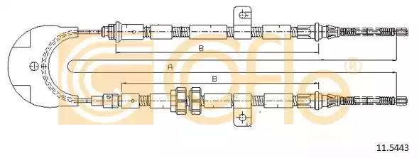 Тросовий привод, стоянкове гальмо 115443 COFLE