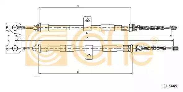 Тросовий привод, стоянкове гальмо 115445 COFLE