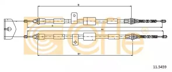 Тросовий привод, стоянкове гальмо 115459 COFLE