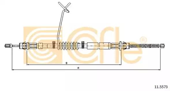 Трос стояночная тормозная система 115573 COFLE