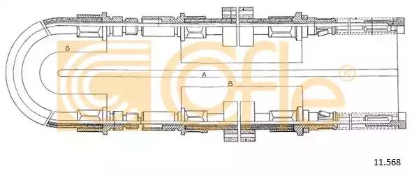 Тросовий привод, стоянкове гальмо 11568 COFLE
