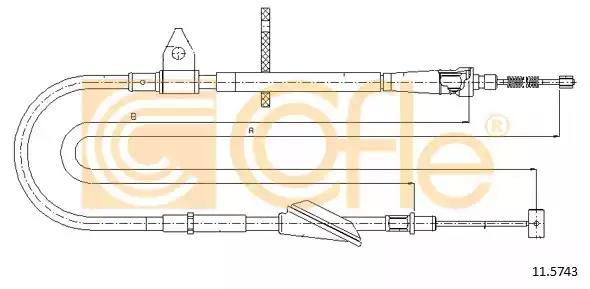 Трос стояночная тормозная система 115743 COFLE