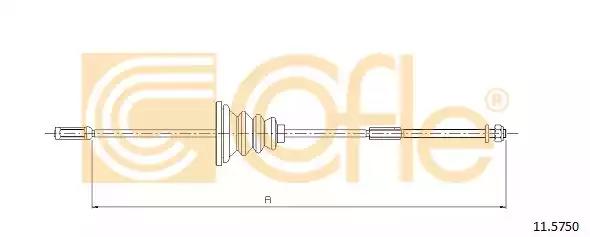 Тросовий привод, стоянкове гальмо 115750 COFLE