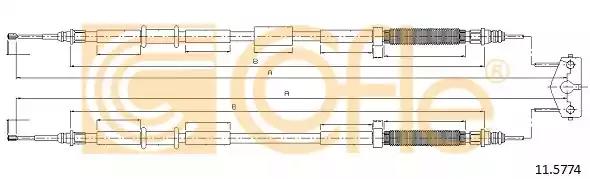 Трос ручника 115774 COFLE