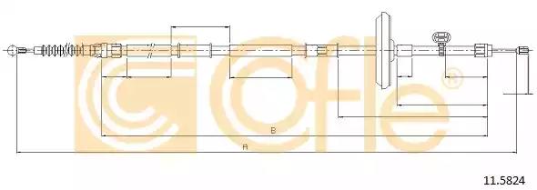 Трос ручного гальма зад. л/п opel astra j 09- 115824 COFLE
