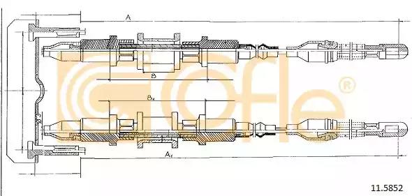 Тросовий привод, стоянкове гальмо 115852 COFLE