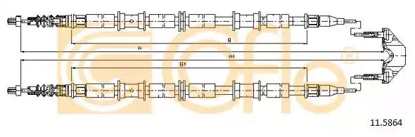 Трос ручника 115864 COFLE