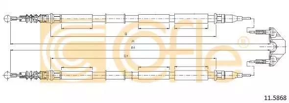 Тросовий привод, стоянкове гальмо 115868 COFLE