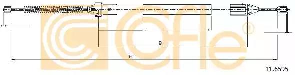 Трос стояночная тормозная система 116595 COFLE
