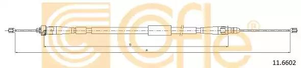 Трос стояночная тормозная система 116602 COFLE