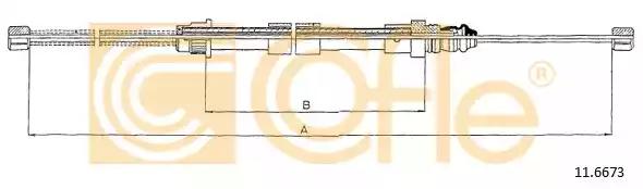 Тросовий привод, стоянкове гальмо 116673 COFLE