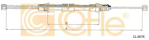 Тросовий привод, стоянкове гальмо 116674 COFLE