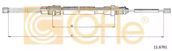 Тросовий привод, стоянкове гальмо 116761 COFLE