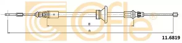 Трос ручного гальмаперед opel vivaro b 1.6d 06.14- 116819 COFLE