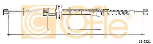 Трос стояночная тормозная система 116821 COFLE