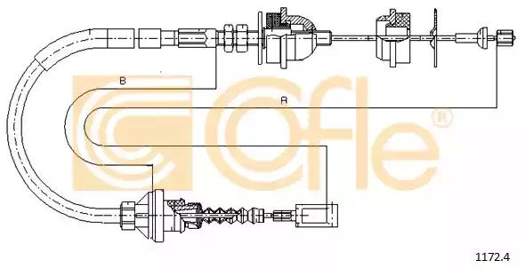 Трос зчеплення fiat ducato 94- 11724 COFLE