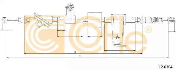 Трос стояночная тормозная система 120104 COFLE