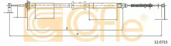Трос стояночная тормозная система 120715 COFLE