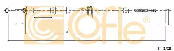 Тросовий привод, стоянкове гальмо 120730 COFLE