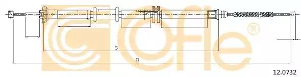 Трос стояночная тормозная система 120732 COFLE