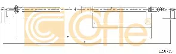Тросовий привод, стоянкове гальмо 120739 COFLE