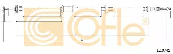 Тросовий привод, стоянкове гальмо 120741 COFLE