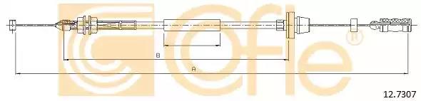 Тросик газа 127307 COFLE