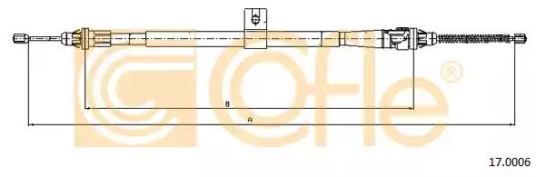 Трос стояночная тормозная система 170006 COFLE