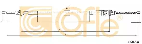 Трос ручника 170008 COFLE