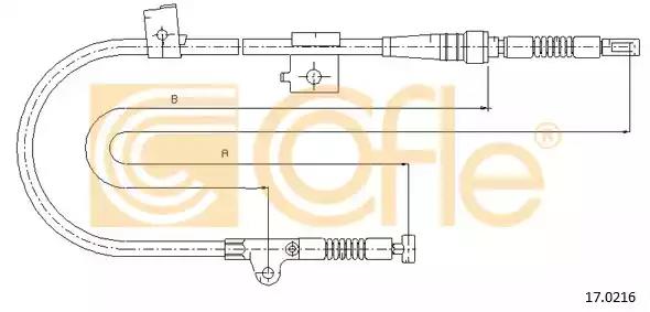 Тросовий привод, стоянкове гальмо 170216 COFLE