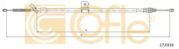 Тросовий привод, стоянкове гальмо 170316 COFLE